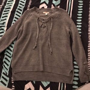 A gray sweater